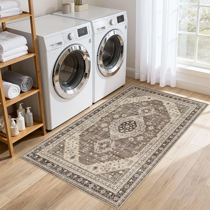 3x5 Washable Area Rug, Large Rugs - Image 6