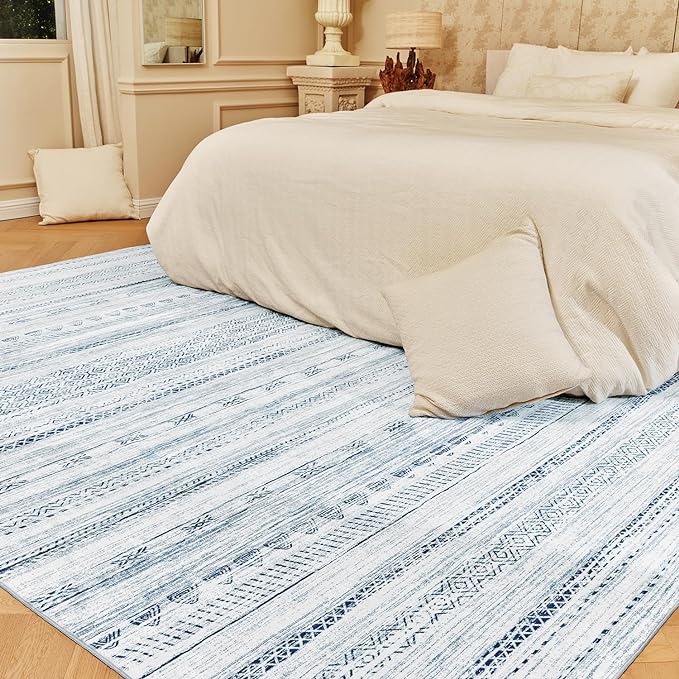 4x6 Area Rugs for Living Room Machine Washable Rug Distressed Indoor Carpet - Image 3