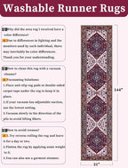 SERISSA Runner Rug for Hallways, Extra Long Boho Rug Ultra Soft Vintage - Image 2