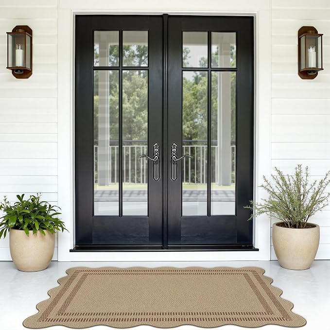 Modern Easy Jute Outdoor Patio Rug, 3x5 Washable Rugs - Image 7