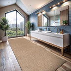 CAMILSON Indoor and Outdoor Runner Rug Natural Solid Boho Woven Design - Image 4