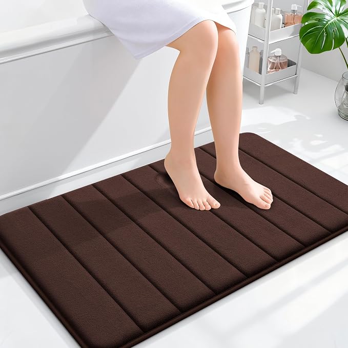 OLANLY Memory Foam Bath Mat 36x24, Super Soft Absorbent Bathroom Rugs, Quick Dry by OLANLY