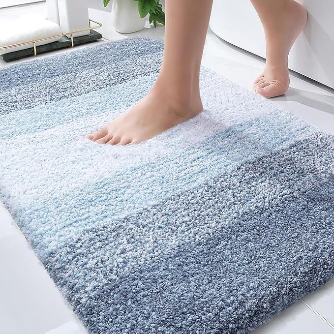 OLANLY Bathroom Rugs Mat 36x24, Extra Soft Absorbent Microfiber Bath Rugs by OLANLY