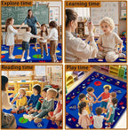 Large Classroom Rug, 6.56Ft ×9Ft Kids ABC Rugs - Image 6