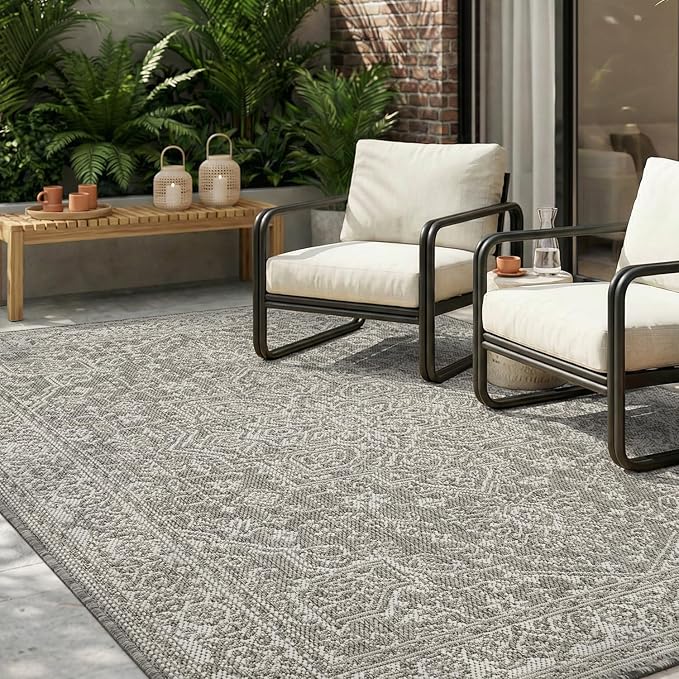 MontVoo-Outdoor Rug-Patio Rug 5x7 ft Polypropylene Indoor Outdoor Rugs Carpet by MontVoo