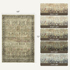 Lofus 4x6 Area Rug for Entryway, Washablee Soft Rugs for Bedroom, Living Room - Image 2