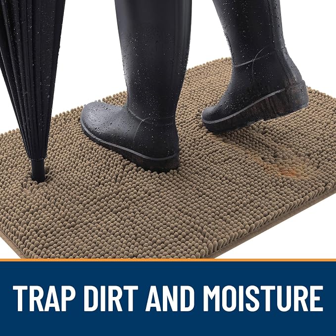 OLANLY Dog Door Mat for Muddy Paws 48x30, Absorbs Moisture and Dirt, Absorbent - Image 2
