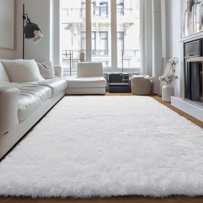 PAGISOFE Fluffy Shaggy Area Rug 5x8, Plush Rugs - Image 3