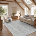 Rugxara 5x7 Area Rugs for Living Room Bedroom, Washable Blue Rug, Vintage by Rugxara