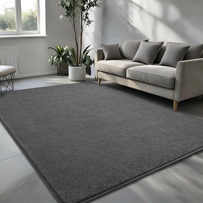 Pettop 5x7 ft Dark Grey Area Rugs - Image 2