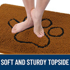 OLANLY Dog Door Mat for Muddy Paws 30x20, Paw Print Design, Absorbs Moisture - Image 4