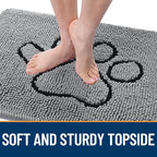 OLANLY Dog Door Mat for Muddy Paws 34x21, Paw Print Design, Absorbs Moisture - Image 4