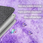qulint Purple Rugs for Bedroom, Soft Fluffy 3x5 Nursery Rug Shag Fuzzy Small - Image 6