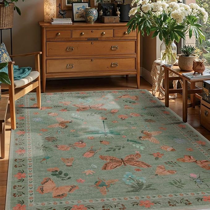 Rugxara Floral Rug for Living Room Bedroom by Rugxara