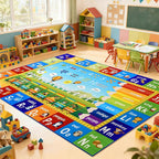 ABC Rug for Playroom Classroom Bedroom, 6x9 Kids Educational Area Rug for - Image 8