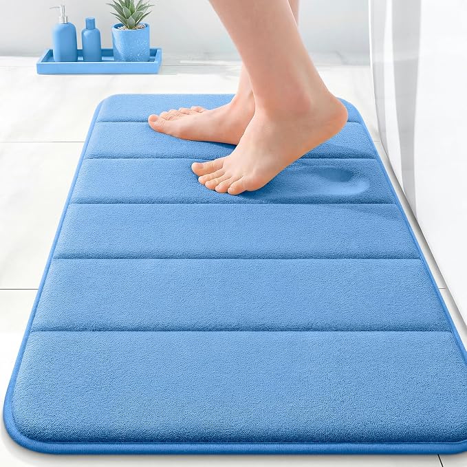 OLANLY Memory Foam Bath Mat 24x16, Super Soft Absorbent Bathroom Rugs, Quick Dry by OLANLY