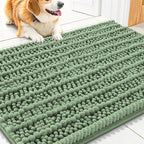 Smiry Dog Door Mat for Muddy Paws 30x20, Absorbent Dirt Trapper, Non-Slip by Smiry