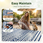 MontVoo-Outdoor Rug Carpet Waterproof 5x8 ft Reversible Patio Rug RV Camping - Image 9