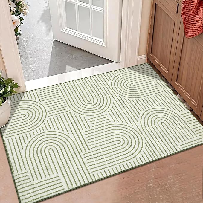 Washable Rug 2x3 Area Rugs for Entryway, Abstract Rug for Bedroom, Soft Rainbow - Image 3
