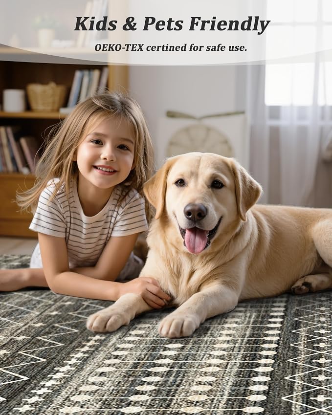 Miukiki 2x8 Runner Rug Moroccan Washable Kitchen Rug Non Slip Indoor Floor - Image 5