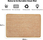 FUKUMARU Cat Scratcher Mat, 23.6 X 15.7 Inch Natural Sisal Cat Scratch Mats - Image 2