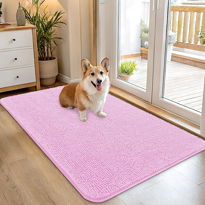 OLANLY Dog Door Mat for Muddy Paws 45x27, Absorbs Moisture and Dirt, Absorbent by OLANLY
