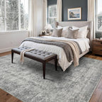 Rugxara 5x7 Area Rugs for Living Room Bedroom, Neutral Abstract Boho Rug - Image 2