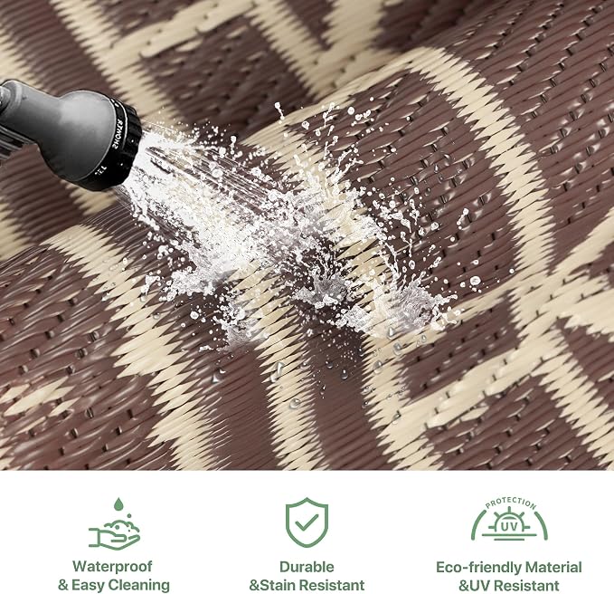 GENIMO Outdoor Rug Waterproof 6'x9' - Image 4