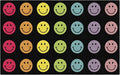 Flagship Carpets Rainbow Smileys in Black Criss-Cross Applesauce Educational by FlagshipCarpets
