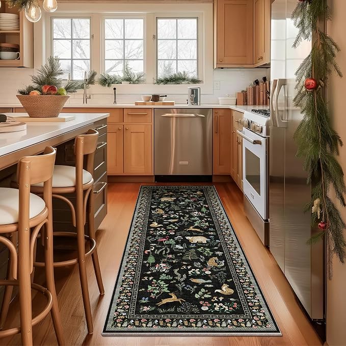 Machine Washable Kitchen Runner Rugs: 2'6"x8' Hallway Runner Stain Resistant - Image 2