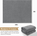 Pauwer 8x10 Washable Area Rugs for Living Room Modern Grey Solid Color Soft - Image 2