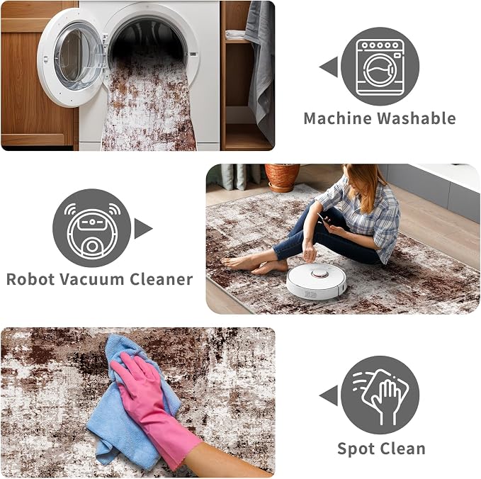 2x3 Small Washable Area Rug: Non-Slip Indoor Door Mat - Image 4