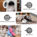 3x12 Washable Runner Rugs for Hallway: Long Abstract Runners for Entryway - Image 3