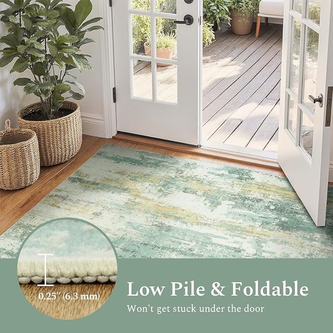 Rugflix 5x7 Area Rugs for Living Room, Washable Large Rug Stain-Resistant Low - Image 5