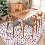 KUTA Boho Living Room Rug 8x10, Moroccan Multi-Color Washable Area Rugs Non Slip - Image 3