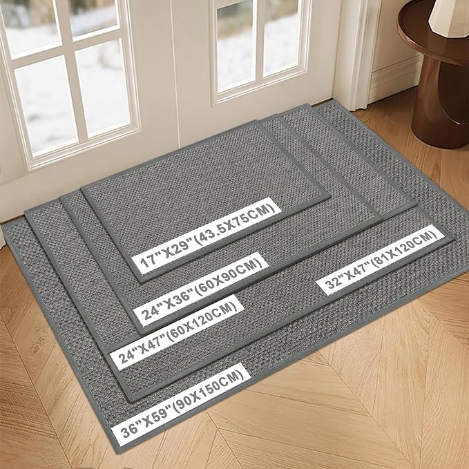 LEKEEPGO Door Mat 24"x36", Non Slip Door Mat Indoor Entrance, Rubber Backing - Image 2