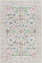 Wonnitar Boho Floral Area Rug 6x9, Washable Purple Rugs - Image 9