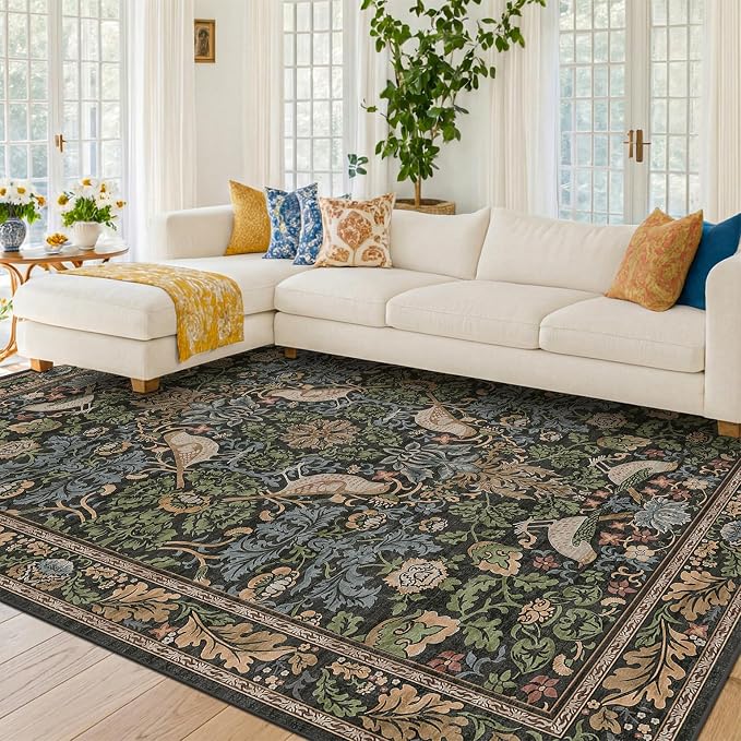 Hazo Haus Dark Living Room Rug 8x10 - Image 8