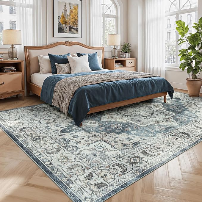 Lessymo 8x10 Vintage Medallion Rug - Image 7