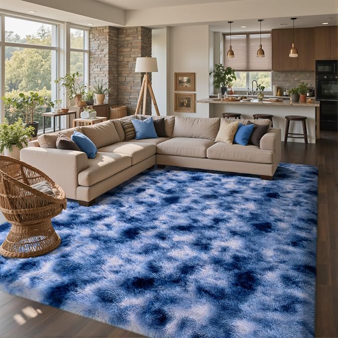 8x10 Ft Extra Large Shag Rugs for Living Room, Ultra Soft Fluffy Furry Area by Cuzwlovita