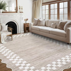 GarveeHome Scalloped Washable Rug 9x12 Area Rug by GarveeHome