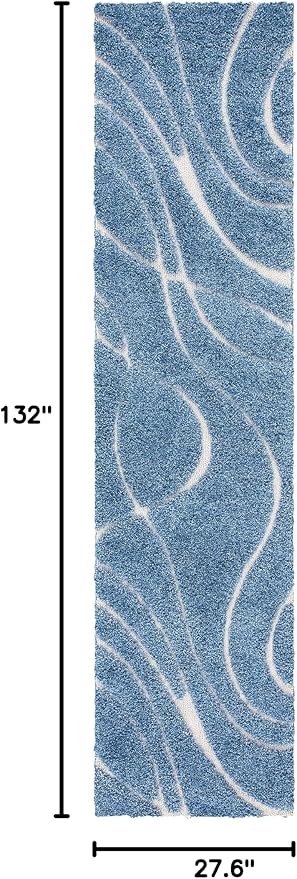 SAFAVIEH Florida Shag Collection Runner Rug - Image 2