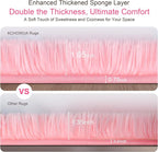 KICHOWUA Thick Area Rug Pink Fluffy Shag 3x5 - Image 3