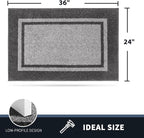 PURRUGS Dirt Trapping Door Mat 24" x 36", Non-Slip Machine Washable Entryway Rug - Image 2