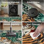 DCX Washable 3x5 Tiger Rug, Soft Low Pile Carpet, Kid & Pet Friendly - Image 6