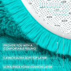 OLANLY Teal Blue Round Rugs for Bedroom - Image 6