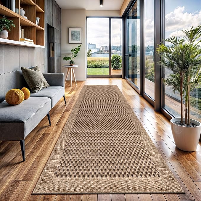 CAMILSON Indoor and Outdoor Runner Rug Natural Sisal Boho Woven Design by CAMILSONIndoorOutdoorAreaRugs