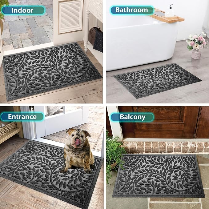 Bulijojo Front Door Mat Entrance, Durable Heavy Duty Welcome Mat, Thick - Image 6