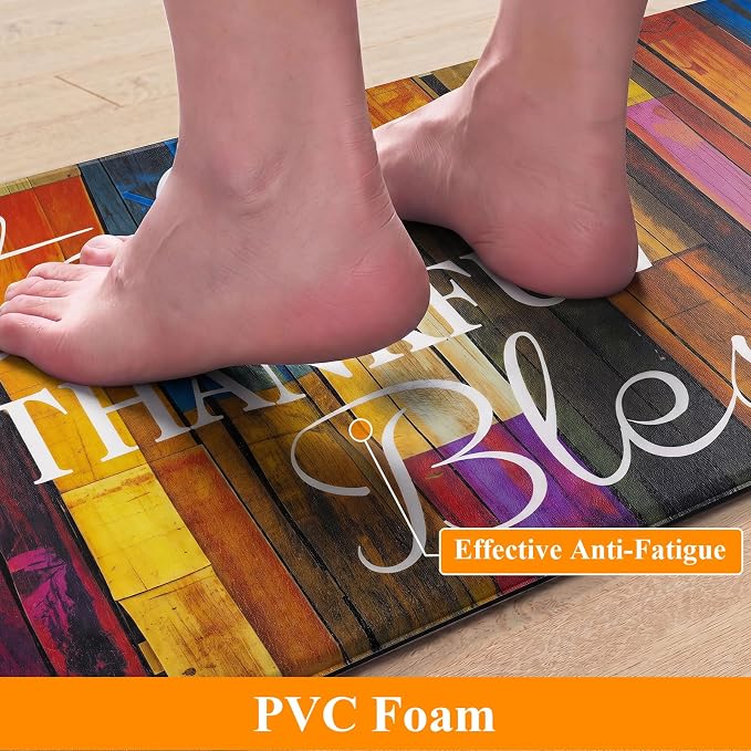 HEBE Anti Fatigue Kitchen Rugs Set of 2, Non Slip Cushioned Kitchen Mats - Image 3