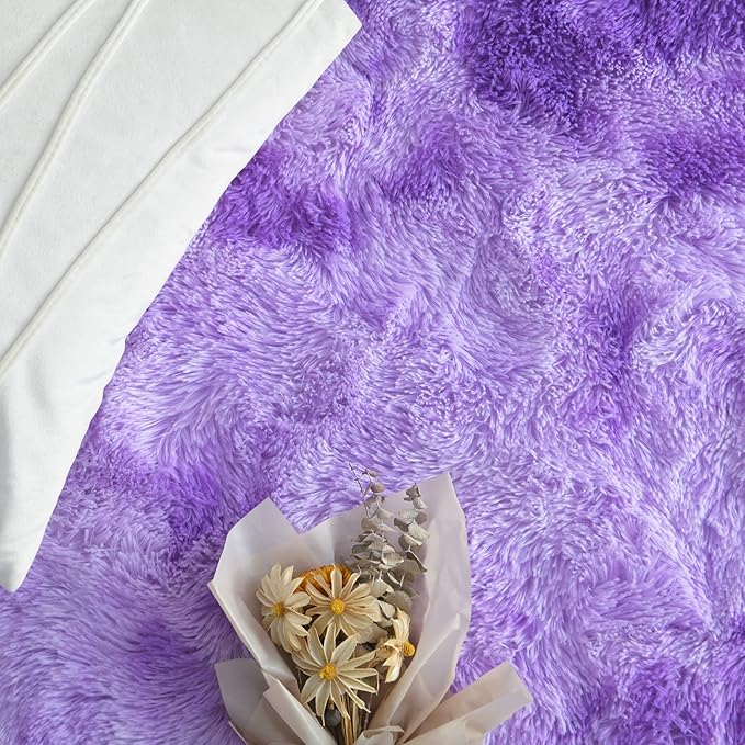 FlyDOIT Purple Tie-Dyed Large Rugs - Image 5